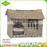 Custom Outdoor Indoor Durable Willow Woven Pet Dog House Wicker Cat House thumbnail-3