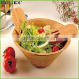 Bamboo Round Circular Bead Salad Bowl/Homex_Factory