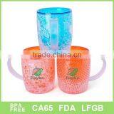 Cute Double Wall Plastic Gel Frosty Mug With Handle thumbnail-1