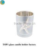 Crackle Glass Jar Candle Holder New Spring thumbnail-4