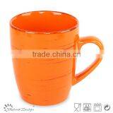 Antique Orange Color Glazed Stoneware China Ceramic Mug thumbnail-1
