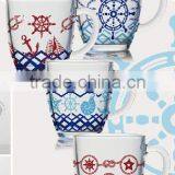 7oz 8oz 9oz 12oz Sea Ship Serise Color Pinting Water Glass Mug Dinking Glass Cup Set thumbnail-2