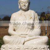 Life Size Garden White Marble Stone Sculpture Granite Buddha Statue for Sale thumbnail-2