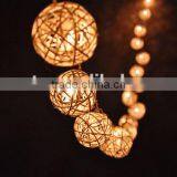 20 Bulbs Handmade Classic White Rattan Ball Fairy Lights thumbnail-4