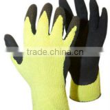 Cut resistant gloves Hivis lime terry loop with latex coated