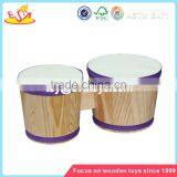 Wholesale Simple Style Wooden Toy Double Drums Funny Wooden Toy Double Drums for Toddlers W07J004 thumbnail-1