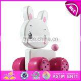 New Design Cartoon Cat Wooden Car Toys for Toddlers W04A048 thumbnail-2