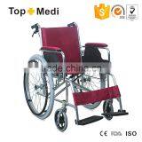 TOPMEDI Lightweight Self-propelled Wheelchair With Pneumatic Tyre thumbnail-1