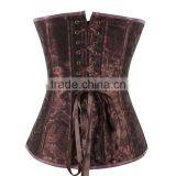 Lover-beauty Flowery Printed Leather Steel Boned Corset thumbnail-3