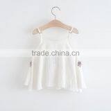 2017 Kids Summer Clothing Girls Cotton Double Layer Shirt With Paghetti Strap thumbnail-3