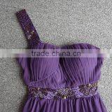 GZY 2015 Hot Design One-shoulder and Waist Beaded Dinner Gown thumbnail-4