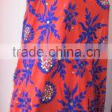 Multicolor PHULKARI GEORGETTE DUPATTA SHAWL, Sequin Hand Embroidery Dupatta