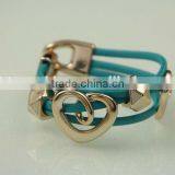 New Design Hot High Grade Jewelry Letters Leather Bracelet for Women thumbnail-2