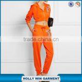 Girls Latest Fashion Printed Jersey Track Pants With Color Logo Printing