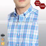 2016 Custom Design Casual Cotton Check Mens Plaid Shirt thumbnail-2