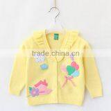 Korean Style Girls Cardigan Sweater Design Solid Color Cotton Sweater thumbnail-2