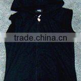 Custom Black Warm Sleeveless Mens Cheap Fleece Hoodies From China Wholesale thumbnail-1
