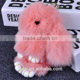 2017 Hot Sales Type Funny Rabbit Fur Dolls Bag Charms Woman Rex Rabbit Fur Poms Colourful Bag Pendant thumbnail-6