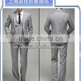 2014 Best Business Mens Grey Silk Comfortable Suit thumbnail-1