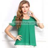 Chiffon Short Sleeve Blouses Womens Blouses 2017 thumbnail-3