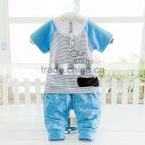 Wholesale Summer Cotton Printing Girls Cheap Newborn Baby Clothing Set thumbnail-1