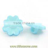 Acrylic Sewing Shank Buttons Daisy Flower Blue 16x16mm,200PCs,8Seasons thumbnail-1