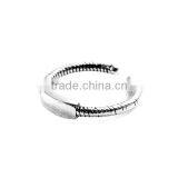 Copper Cable Twisted Open Rings Antique Silver Blank Stamping Tags Rectangle Spiral thumbnail-1