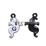 Zinc Based Alloy Charms Halloween Ghost Black & White Message G " Painting thumbnail-3