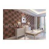 3D Effect Embossed Vinyl Wallpaper Leather Pattern for TV Background