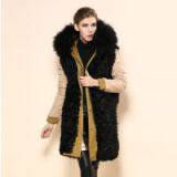 2016 Korea Style Wool New Fashion Turkey Fur Coat for Women