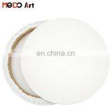 100% Cotton White Round Stretched Canvas