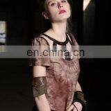 Steampunk Women's Open Chest Short Sleeve Top by RQBL thumbnail-5