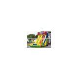 PVC Tarpaulin Clown Outdoor Slide, Colorful Printing Inflatable Slide for Adults