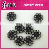 Wholesale 20L Black Plastic With Crystal Stone Lady Shirt Button thumbnail-6
