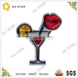 Drinking juice applique clothing embroidery patch