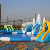 Inflatable Water Park inflatable aqua park water slide with swimming pool for sale