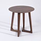 Walnut veener Danish simple design Cherry side table Φ52*52cm