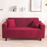 Chocolate Brushed Elastic Stretch Sofa Cover Couch Cover Sofa Slipcovers thumbnail-3