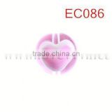 lovely pink heart plastic hand painted beads