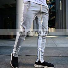 Summer Drawstring Trousers Zipper Double Pocket Long Men's Sports Casual Pants thumbnail-5