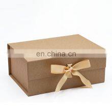 Geoto Packaging Fast Delivery Kraft Paper Rigid Cardboard Magnetic Closure Gift Box With Ribbon thumbnail-1