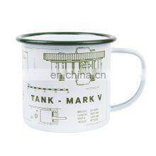 Customized Logo Printing Steel Metal Enamel Espresso Cup for Restaurant thumbnail-5