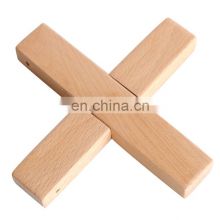 Nordic solid wood beech wood pan pad assembly thermal insulation pad
