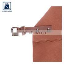 High Black Fitting Matching Stitching Fashion Style Wholesale Cooking Genuine Leather Apron at Competitive Price thumbnail-2