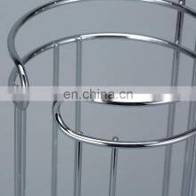 Free Standing Toilet Paper Holder Spare Roll Bathroom Storage Toilet Paper Stand Steel Chrome thumbnail-4