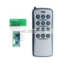 433mhz Transmitter Long Range 12 Button Remote Control EV1527 Learning Code