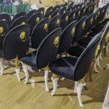 Nordic Velvet Gold Stainless Steel Leg Upholstery Modern Leather Designer Dining Chair Chairs For Dining Table thumbnail-2