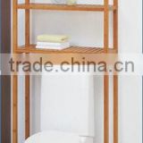 Multifunctional bamboo storage rack wood bathroom space saver