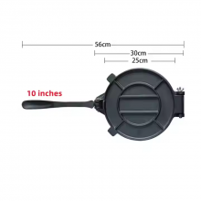 Hot Sale Kitchen Cookware Pre-seasoned Dough Presser 16/20/25cm Black Round Cast Iron Flour Corn Tortilla Press With Fold Handle thumbnail-2