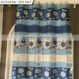 Polyester Voile Jacquard Stripe 8 Eyelets Window Blue Panels thumbnail-1